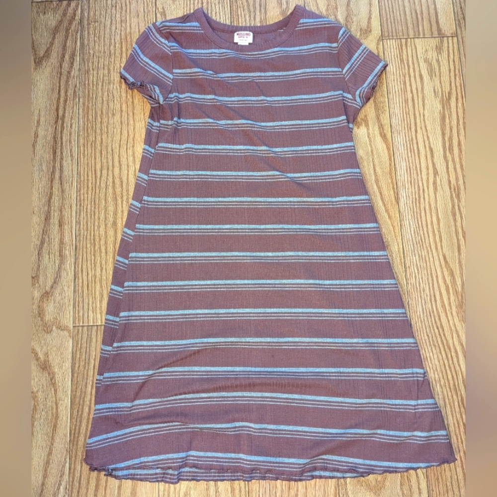 Mossimo Supply Co. Pink and Grey T Shirt Dress